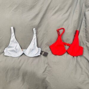 NWT Hollister Blue and Red Bikini Top Bundle